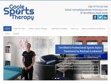Tablet Screenshot of goolesportstherapy.com